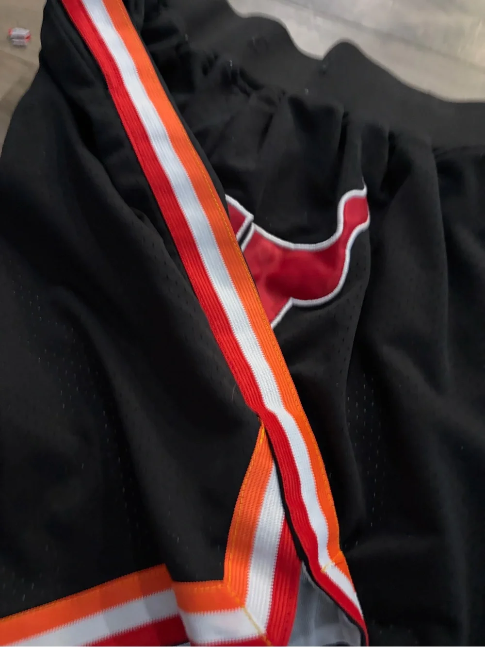 Just Don NBA Miami Heat 1996-97 Stitched Black Basketball Shorts